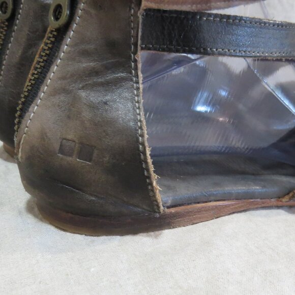 Bed Stu Bed|Stü Miya Leather Sandals - Size 9 - Pewter/Graphite Distressed - Picture 10 of 13